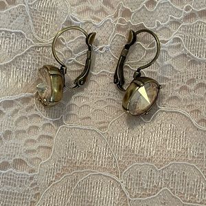 Touchstone Swarovski crystal brown earrings